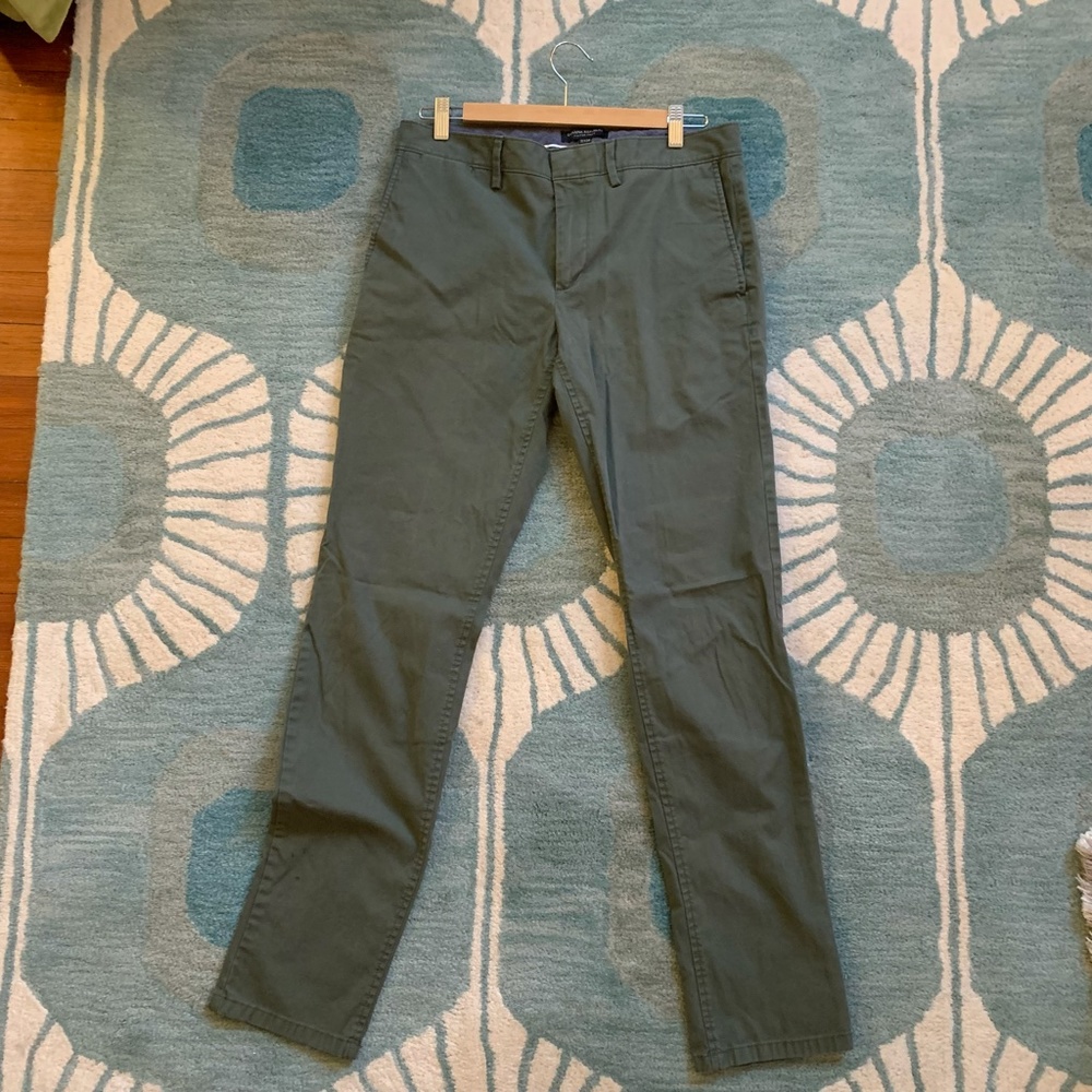Banana Republic Fulton Stretch Chino, Army Green, 32x34
